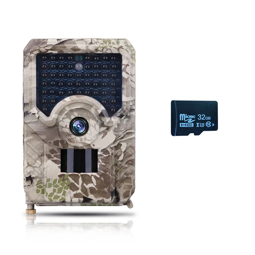 1080P HD водонепроницаемая охотничья камера, камера для слежения, инфракрасные лучи для определения движения, камера для наблюдения за дикой природой, фото-ловушки - Цвет: with 32G Card