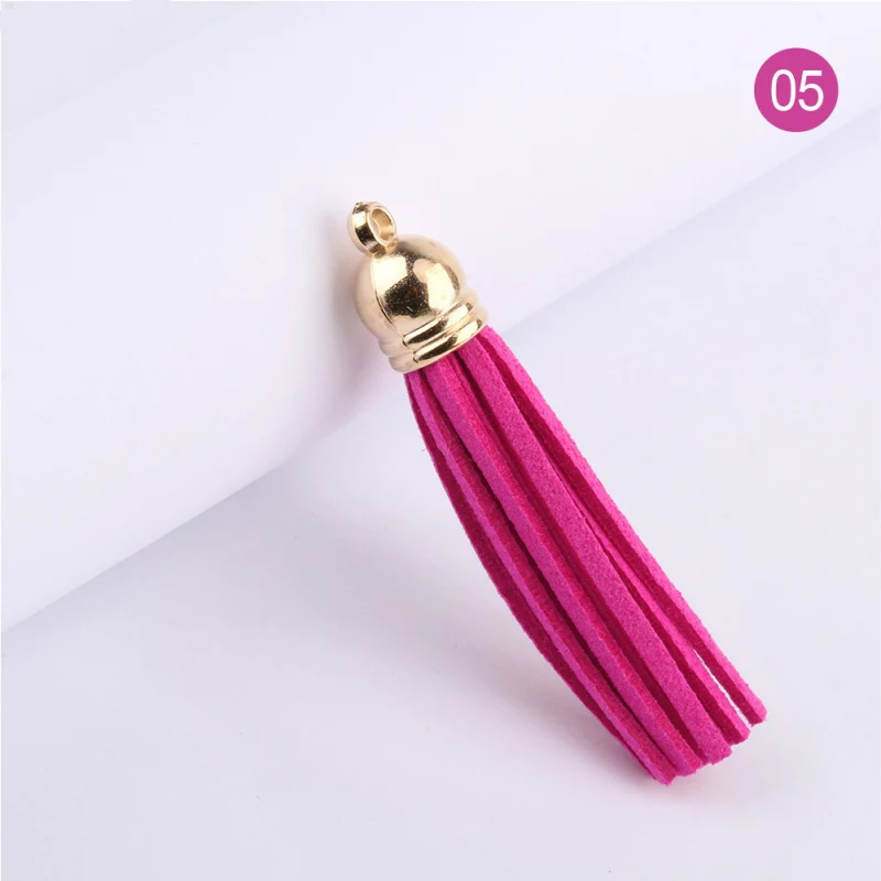 Rose red 10 шт. 6 см Мини Металл кепки ювелирные изделия с кистями шторы одежды декоративные интимные аксессуары DIY Ключ сотовый телефон сумка Craft ленточки кулон - Цвет: Rose red