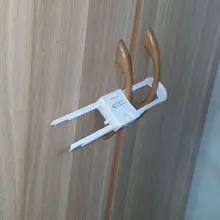 2 шт. Регулируемый дверной Шкаф Защитный замок детская безопасность защита u-образный длинный пластиковый замок для шкафа