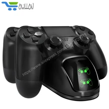 DHL 20 шт. PS4 контроллер двойной зарядка через usb док-станция для зарядки для PS4/PS4 тонкий/PS4 Pro контроллер