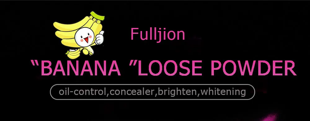 Fulljion 1 шт., женский макияж, Рассыпчатая Банановая пудра, 1,5 унций, бутылка, Подлинная роскошь, для лица, основа, красота, макияж, хайлайтер