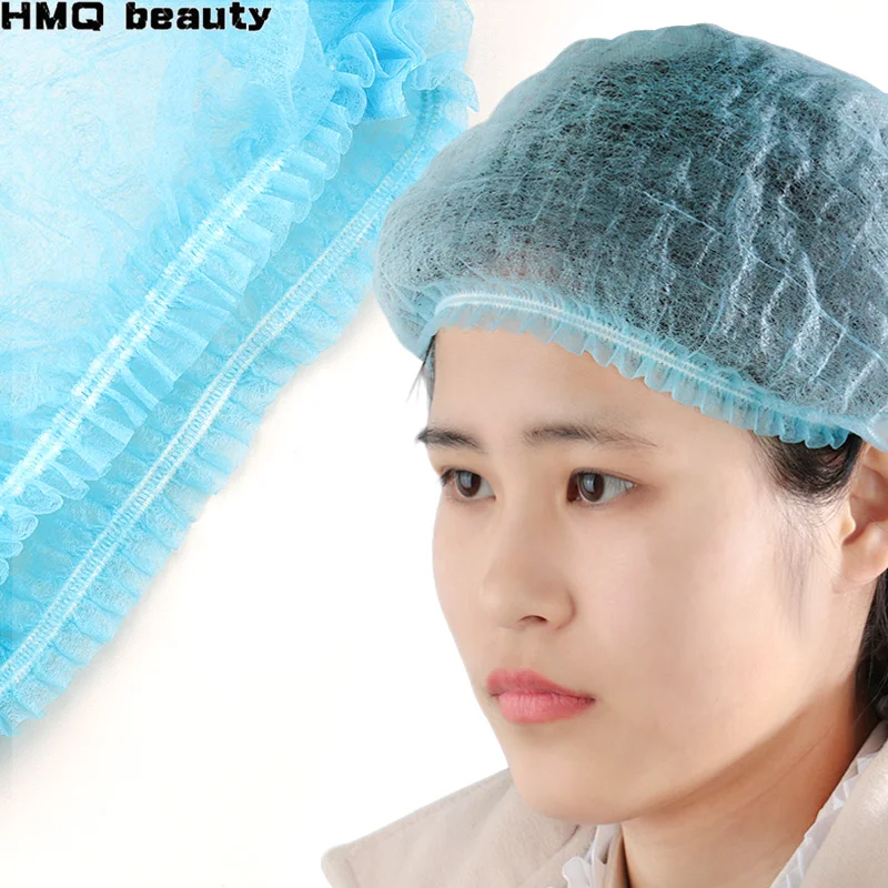 

10/20/50pcs disposable hat cap elastic transparent grafting eyelash SPA hair salon bathroom supplies