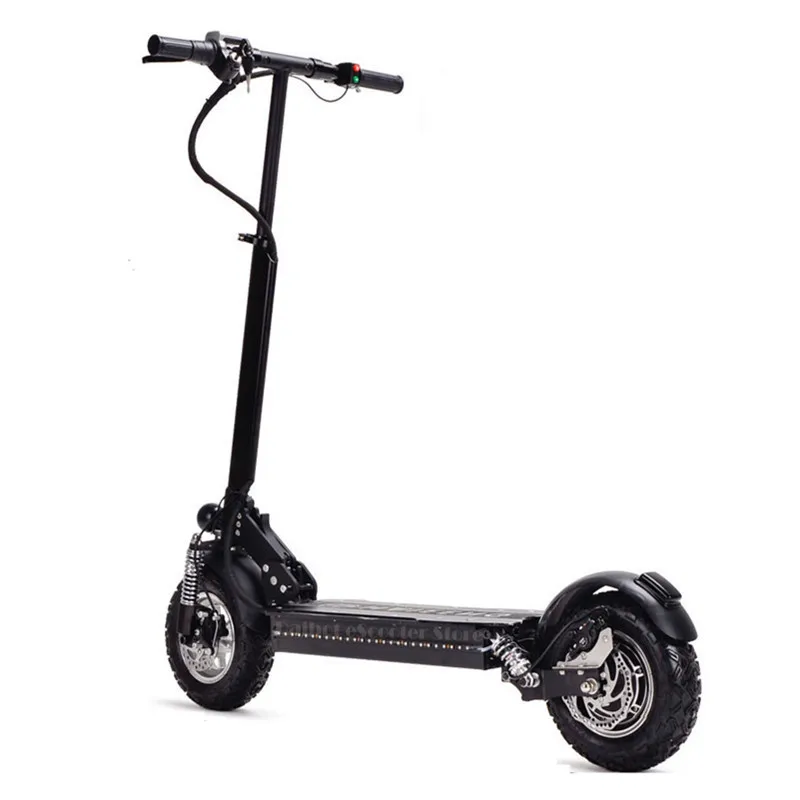 Excellent 11 Inch Powerful Electric Bike 2 Wheels Electric Scooters 1200W*2 60V Off Road 90KM/H Folding Electric Scooters Adults With Seat 2
