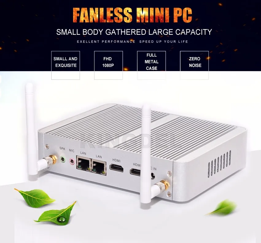 4 ядра безвентиляторный Мини-ПК Haswell Intel n3150 2 м Кэш Dual LAN HDMI ТВ Box Micro компьютер 300 м Wi-Fi windows10 pro