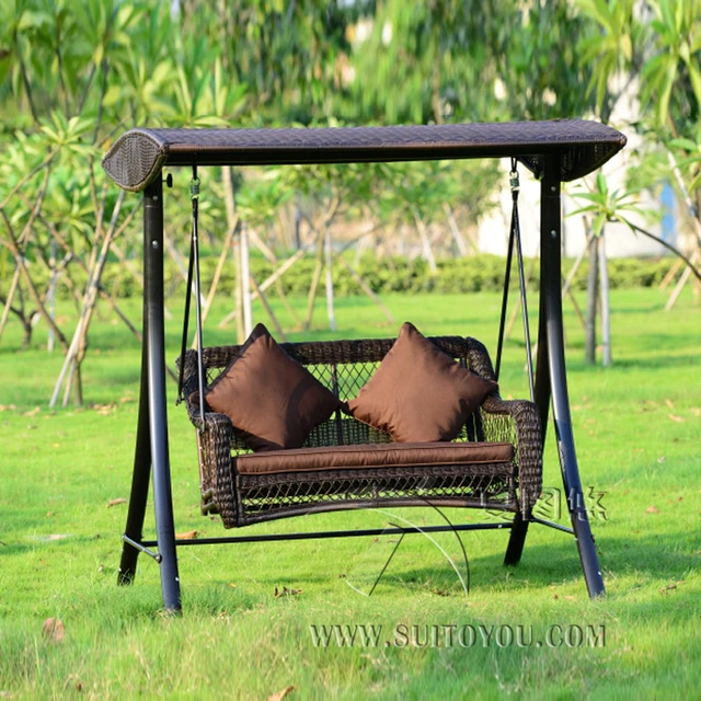 2 Person Wicker Patio Garden Swing Chair Haning Hammock Rattan 2 person wicker patio garden swing chair haning hammock rattan outdoor cover seat bench with cushion - 2 Person Wicker Patio Garden Swing Chair Haning Hammock Rattan