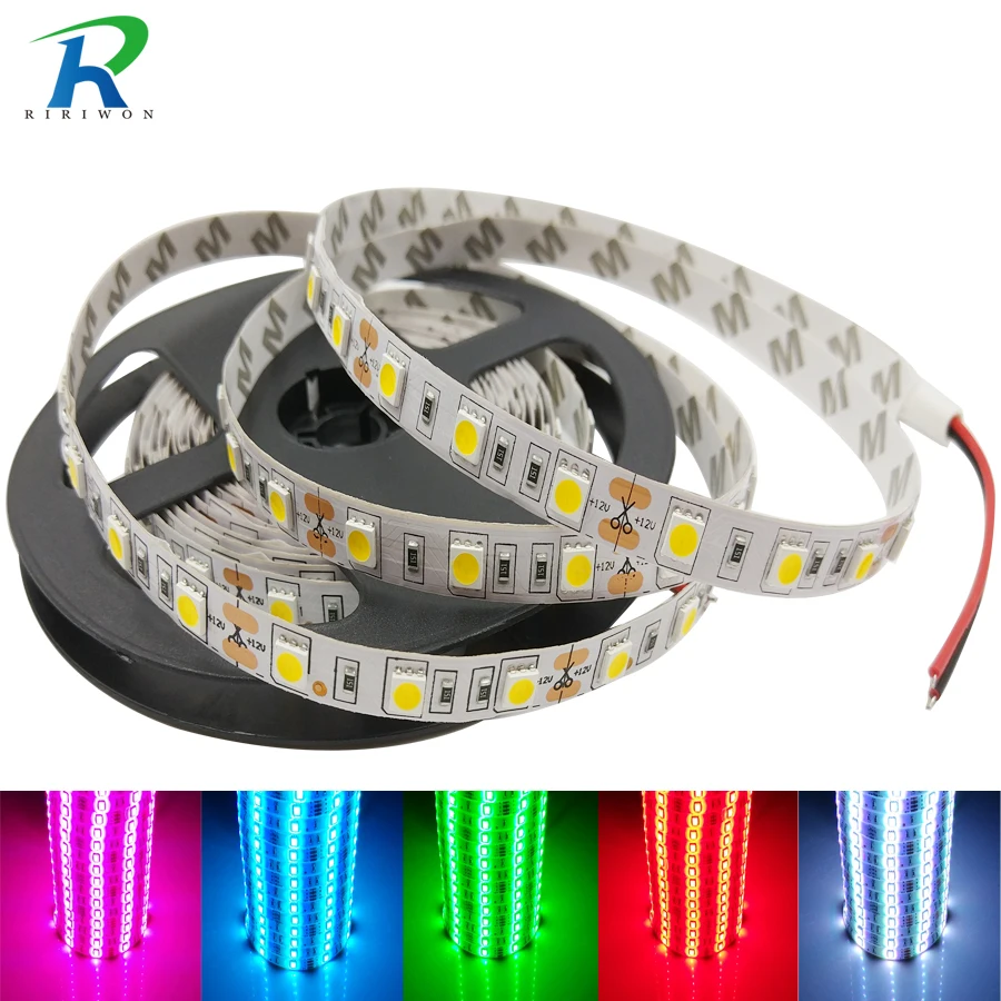 Светодиодная лента светильник RGB RGBWW SMD DC12V 5050 водонепроницаемая RGB гибкая лента светодиодная Диодная лента DC12V 5 м/лот RGBW RGBWW светодиодный светильник полосы