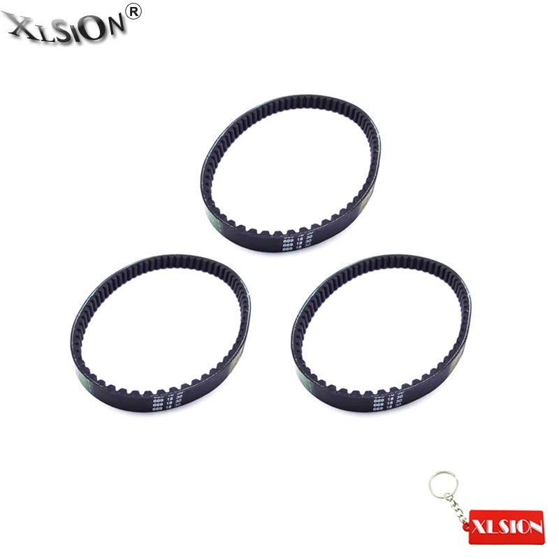 XLSION Aftermarket 3 шт. приводной ремень CVT 669 18 30 для GY6 49cc 50cc 80cc Vespa Sunl Roketa мопед скутер |