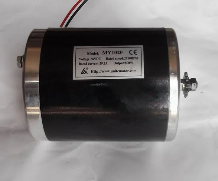 MY1020 800W DC 36 V Мотор щетки Электрический трехколесный велосипед высокоскоростной