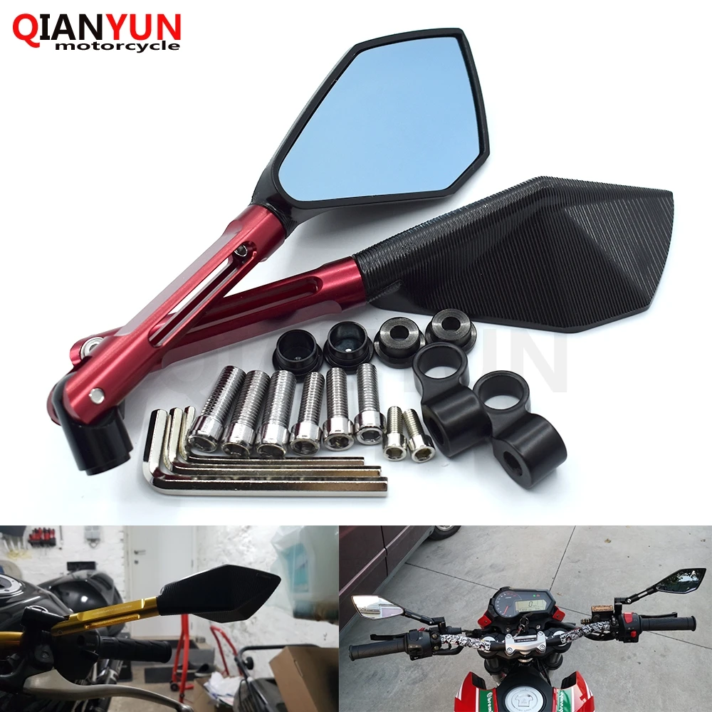 

Universal CNC motorcycle mirror motorcycle side mirror 8mm 10mm for Kawasaki ZZR600 ZX6R ZX636R ZX6RR ZX9R ZX10R Z1000 ZX12R