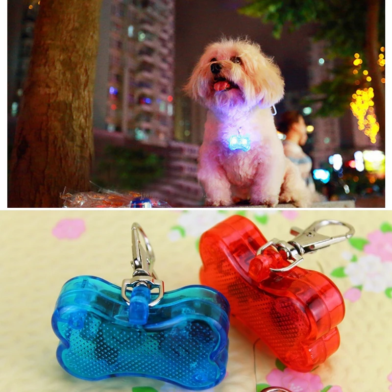 

Flash Colorful LED Light Pet ID Tag Dog Cat Anti Lost Personalized Name Address Phone Number Charm Tag Flashing Collar