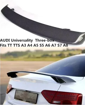 

For AUDI Universality Three-box Carbon Fiber Car Rear Wing Trunk Lip Spoiler For Audi TT TTS A3 S3 A4 S4 A5 S5 A6 S6 A7 S7 A8