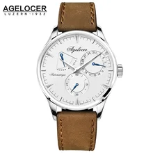 Ageocer logo luxury men watch roles silver gold dress roman automatic watch 2 dials male auto date wristwatch relojes hombre