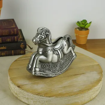 

European Zinc Alloy Trojan Coin Bank Money Box Kid's Birthday Gift Piggy Bank Home Decor Crafts Statuette