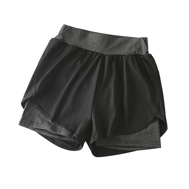 2018 Summer Double Layer Workout Shorts Women Skinny Sporting Fitness Shorts Women Elastic Breathable Casual Shorts For Female Shorts