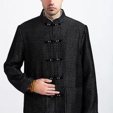 Модная мужская черная шерстяная куртка Кунг-фу в китайском стиле M L XL XXL XXXL M3