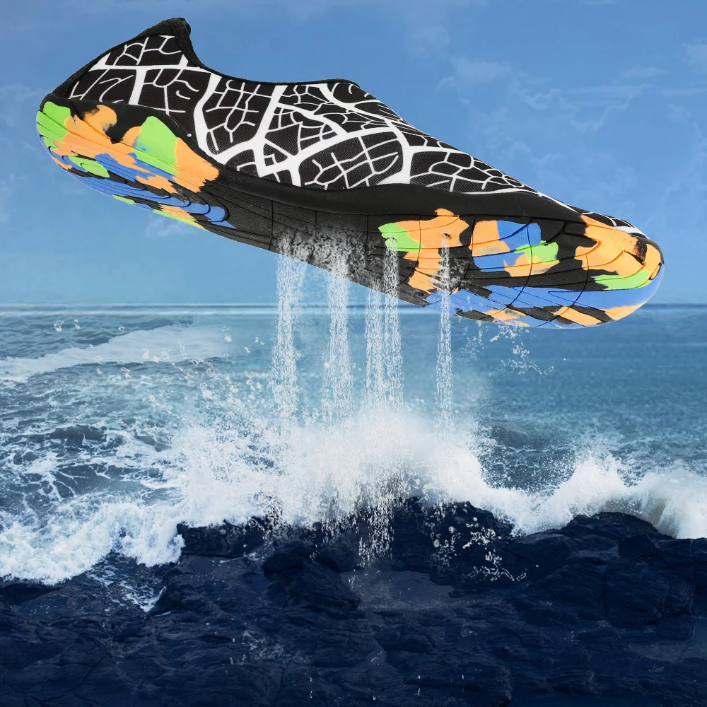 Унисекс Aqua Shoes летняя водонепроницаемая обувь мужские дышащие пляжные слиперы