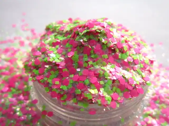 Смешанные неоновые розовые зеленые блестки шестиугольные блестки Spangle порошкообразная смесь белые хлопья для украшения ногтей и блестки для рукоделия G503 - изображение