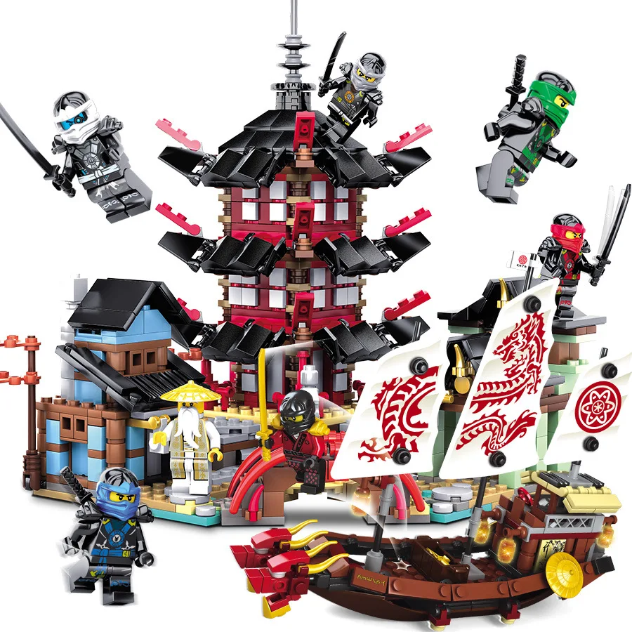 

810pcs Ninga Temple of Airjitzu hot bricks compatible with Ningagoes diy Building Blocks toys for kids children gifts