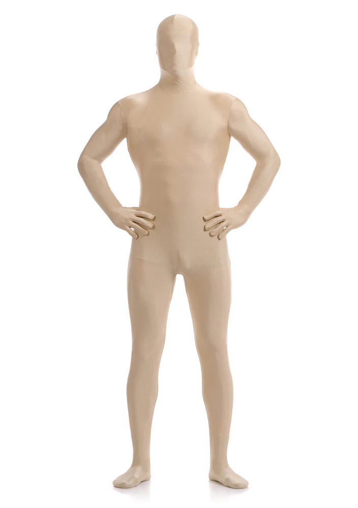 

(SCM003) Spandex Nylon Lycra Beige Full Body Second Skin Transparent Tights Custom Unisex Fetish Zentai Suits Cosplay Costume
