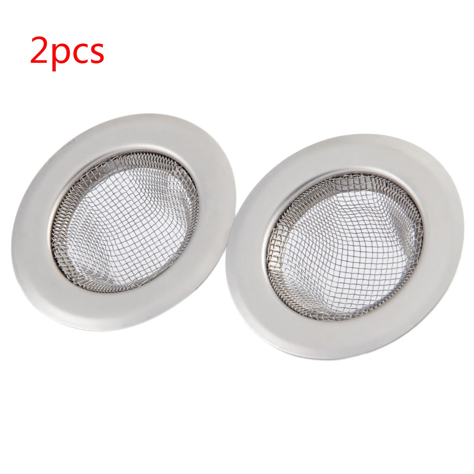 2Pcs Kitchen Sink Strainer 5.3CM Stainless Steel Bathtub Hair Catcher Stopper Bathroom Shower Drain Hole Filter Sink Strainer