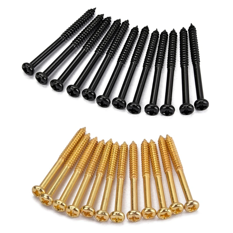 

12x Bass Pickup Mounting Screws for PB JB P90 Pickups Musical Instrument Parts