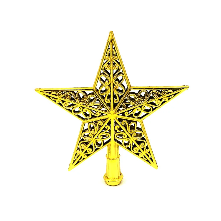 Openwork tree top star pure gold