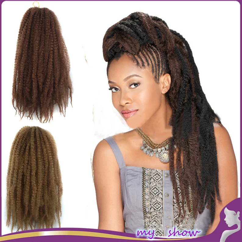 2x Afro Kinky Curly Marley Kanekalon Braiding Hair Senegalese