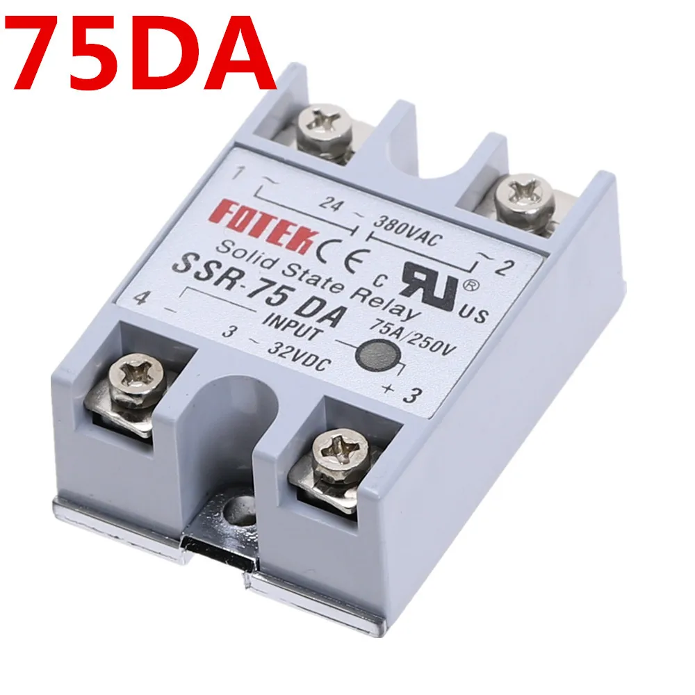 1 шт. твердотельный релейный модуль SSR-25DA 25 DA/250 V 3-32V DC вход 24-380VAC выход 25A