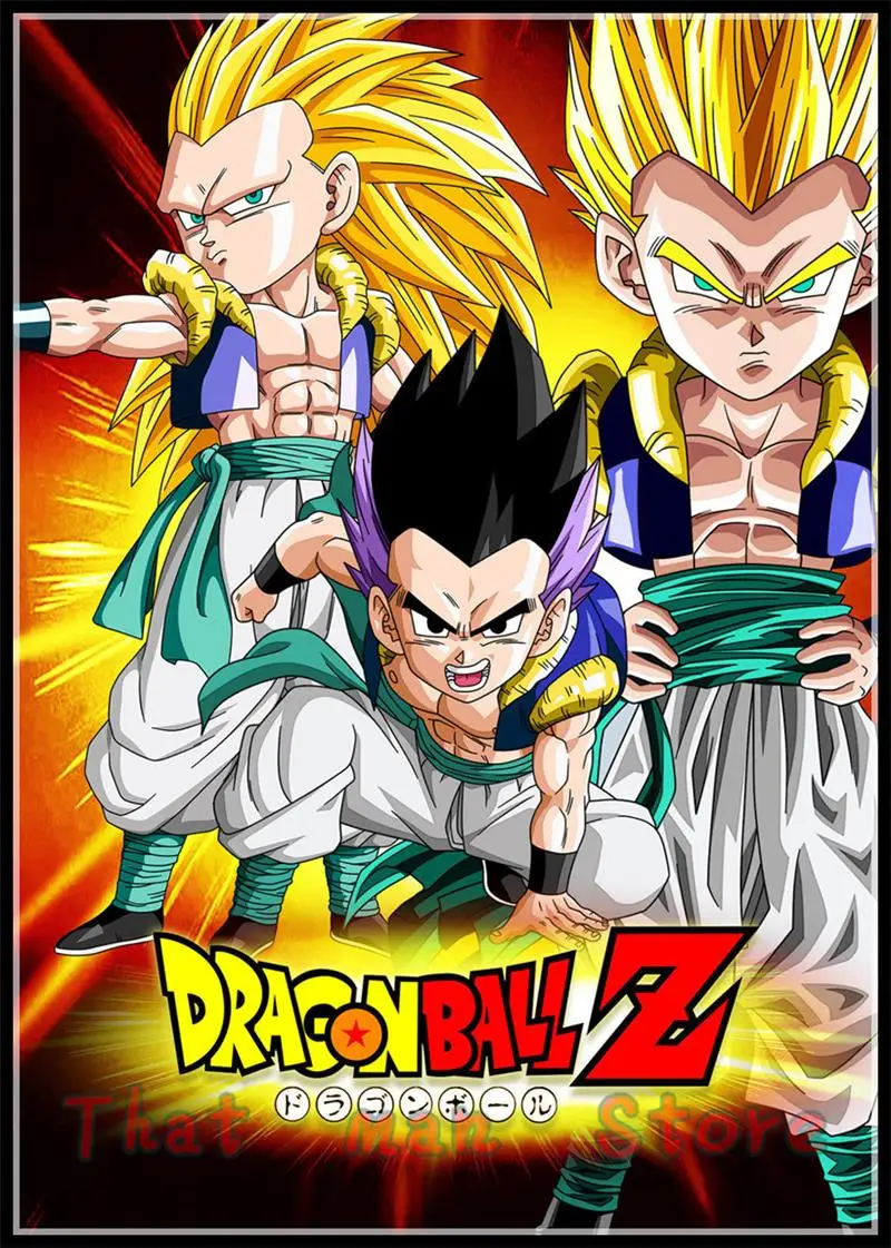 Dragon Ball Z Goku плакат с героями аниме белая мелованная бумага принт живопись детская комната украшение стены Искусство домашний декор - Цвет: Сливовый