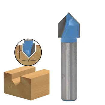 

8mm V Groove Milling Cutter CNC Router Engraving Carving Knife Tungsten Steel Woodwork Chamfer Bit 90 Degree Cutting Tools