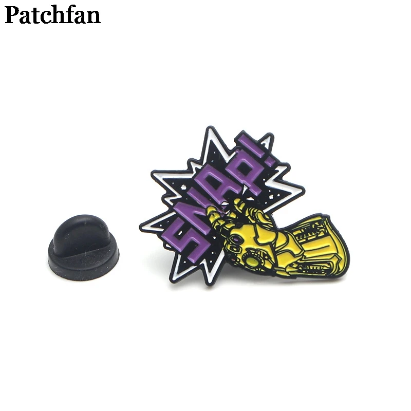 Patchfan Thanos Infinity Gauntlet цинковые булавки para рюкзак одежда для сумки рубашка шляпа Значки броши для мужчин и женщин A2036