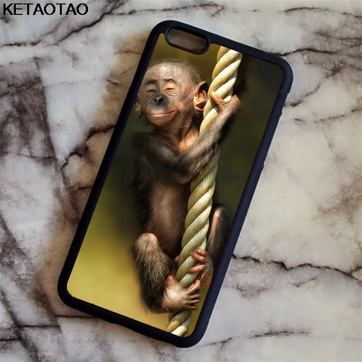 KETAOTAO Orangutan милый детский чехол для телефона с обезьянкой s для iPhone 4S 5C 5S 6 6S 7 8 Plus X для samsung S8 чехол из мягкого ТПУ резины и силикона