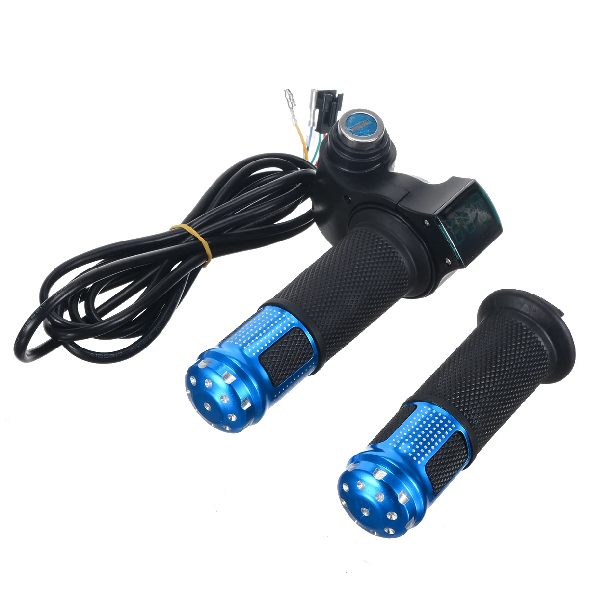 1 Pair Electric E Scooter Bike 24V 36V 48V Display Throttle Rubber Aluminum Handlebar Grip Outdoor Cycling Bicycle Parts