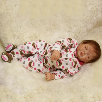 

50cm Silicone Reborn Baby Sleeping Girl Alive Doll Like Real Bedtime Play House Toy Doll Soft Newborn Princess Babies Doll