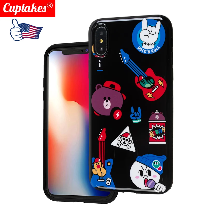 Роскошный фирменный глянцевый мягкий силикон imd чехол для iPhone 7 8 Plus X 10 XS Max XR 6 6S