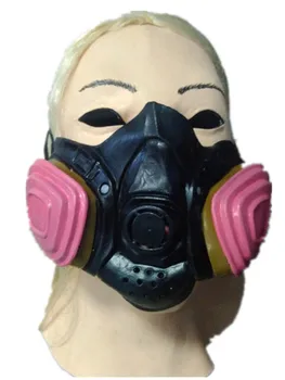 

Halloween Devil Half Face Latex Halloween Gas Mask