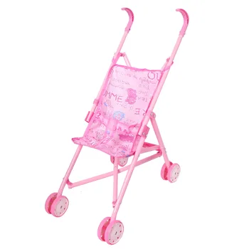 

Pretended Play Furniture Toy Doll Stroller Foldable Stroller Pram Pushchair Safe Baby Dolls Carriages for Children Kids Gifts