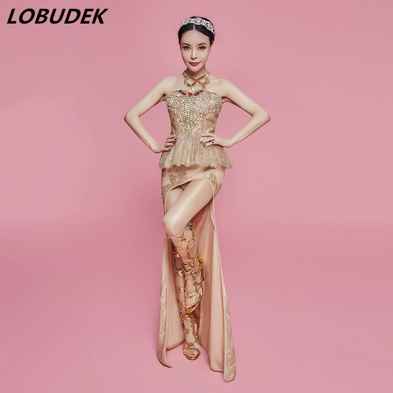 gold party clothes
