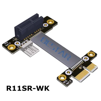 

Riser PCIE 3.0 x1 To x16 mining graphics card Right Angle Extension cable cord PCI-E 1x 16x Riser for 1050ti 1060ti 1080ti RX580