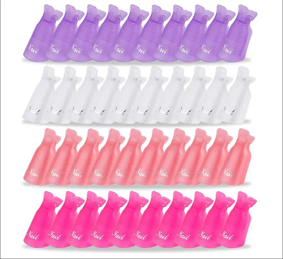 10pcs Nail Clips for Gel Polish Removal