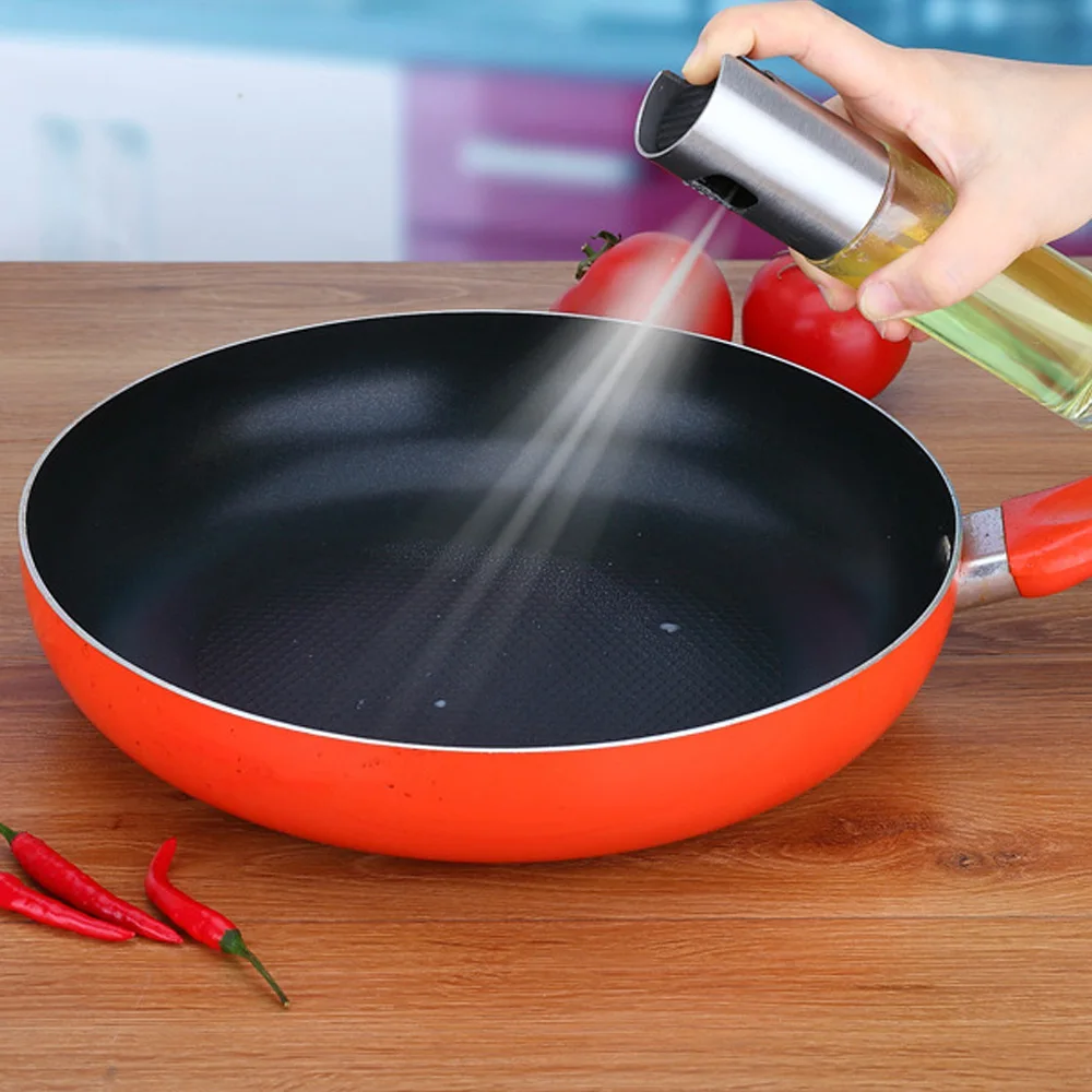 زجاجة لرش الزيت مضخة الزجاج الزيتون رشاش زيت الطبخ الفولاذ المقاوم للصدأ إناء زيت مانعة للتسرب قطرات النفط موزع شواء مطبخ أداة