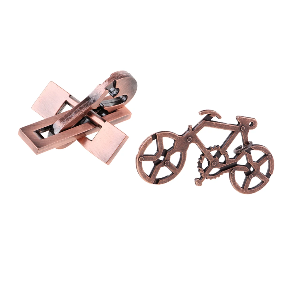 2x Classic Lock Puzzles Brain Teaser Kids Mind Game Toy IQ Test Magic Tricks