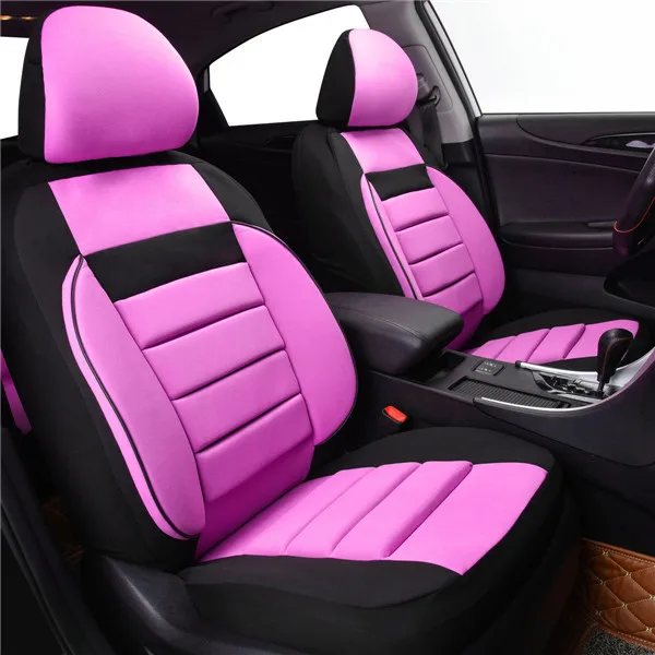 Автомобиль-Пасс абсолютно мягкий диван Универсальный 2 Чехлы для передних сидений автомобиля автомобильные чехлы подходят для toyota lada kalina granta priora - Название цвета: Rose Red