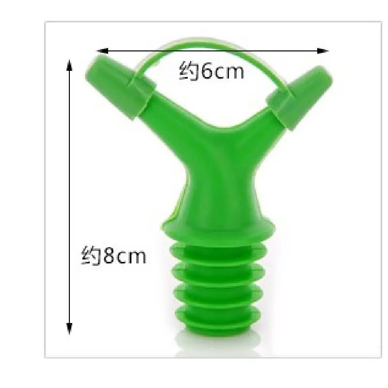 Новое двойное отверстие бутылки масла пробка бутылки для соуса колпачки распыливающего наконечника пробка вина залейте жидкие направляющие инструменты, устройства для кухни