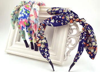 

DHL 1000pcs Floral Bow Hair Hoop Fashion Wave Point Rabbit Ear Hair Accessories