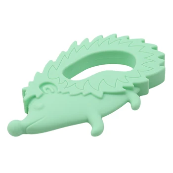 

Hedgehog Baby Teethers Pendant BPA Free Silicone Teether Chew Charms Newborn Baby Teething Toys Necklace Accessory