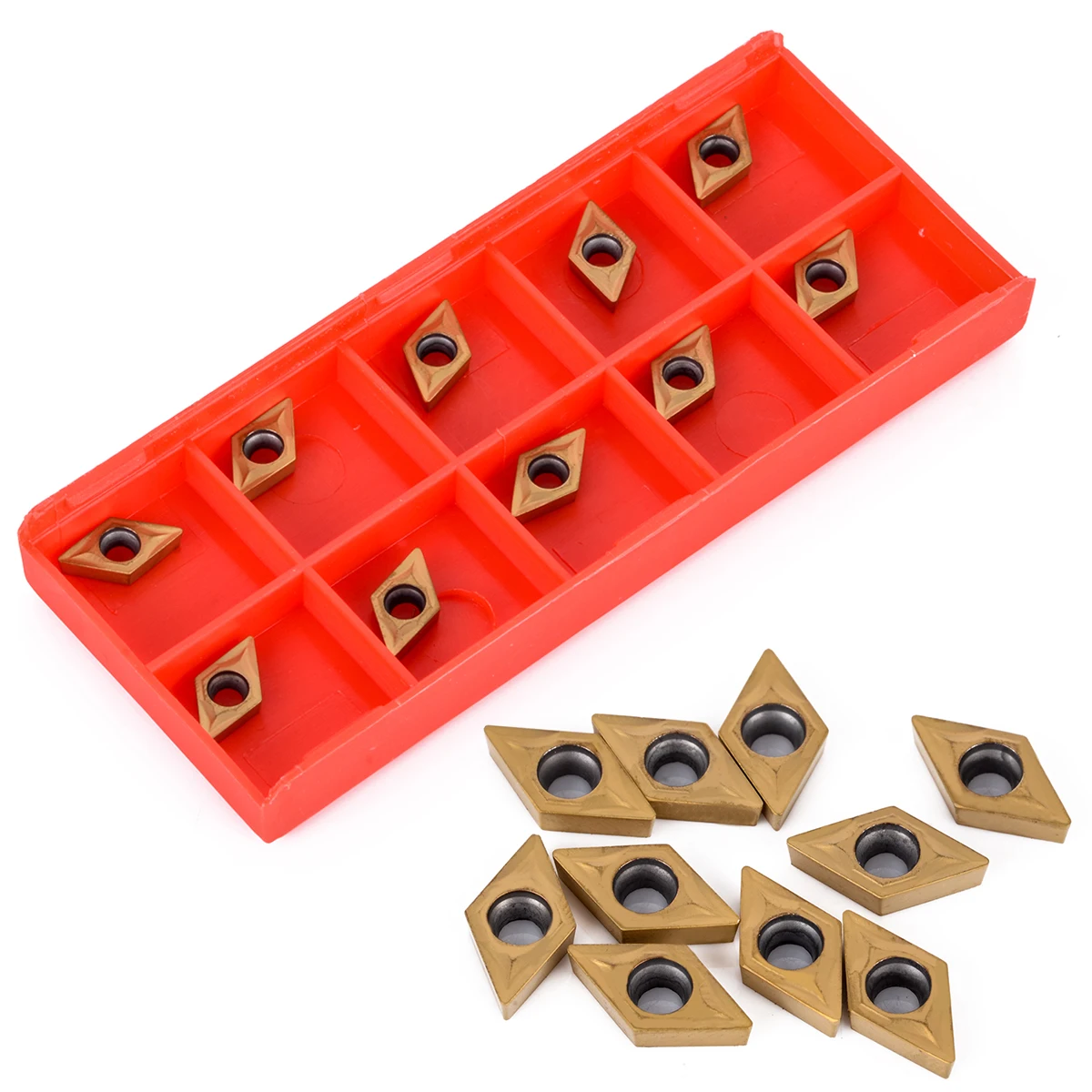 10 x DCMT070204 US735 DCMT21.51 Carbide Blades Inserts for Lathe Turning Tool