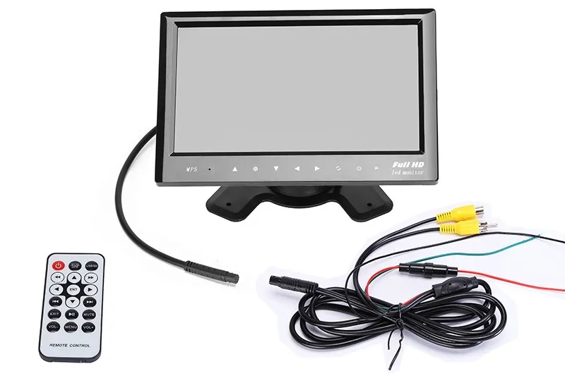 Bluetooth светодиодный экран 7 дюймов автомобиль/FPV монитор с Mp5 TF USB+ беспроводная Парковка заднего вида номерной знак рамка камеры