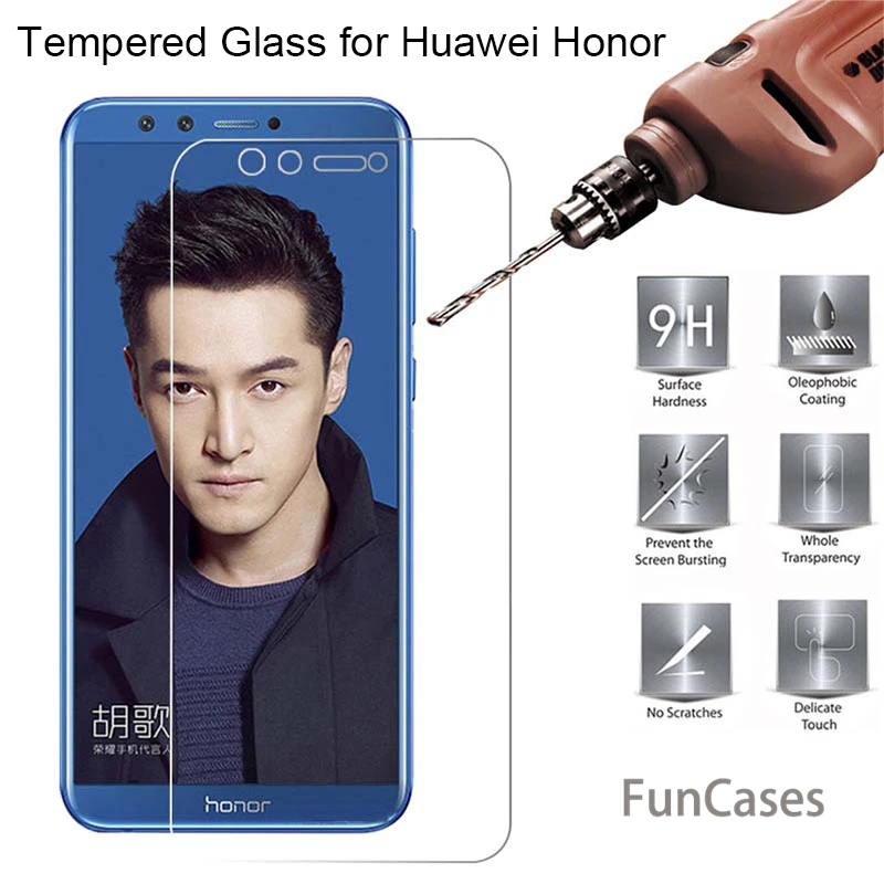 Прозрачный Экран Стекло для Huawei Honor 7 V8 8 Pro S закаленное 10 Lite V9 играть вид на 9