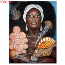 Полный квадратный алмазный круглый 5D DIY алмазная живопись на заказ Фото Мозаика Алмазная вышивка море ракушки африканская Женская Вышивка крестиком